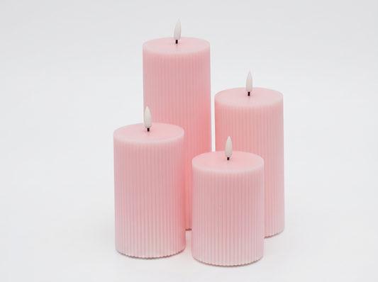 Rosé Glow LED kaarsen set